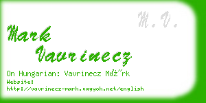 mark vavrinecz business card